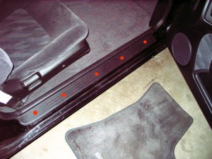 Nissan 240SX S14 Remove Door Sill